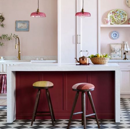 What fun shades of ruby red in this kitchen

#LTKhome