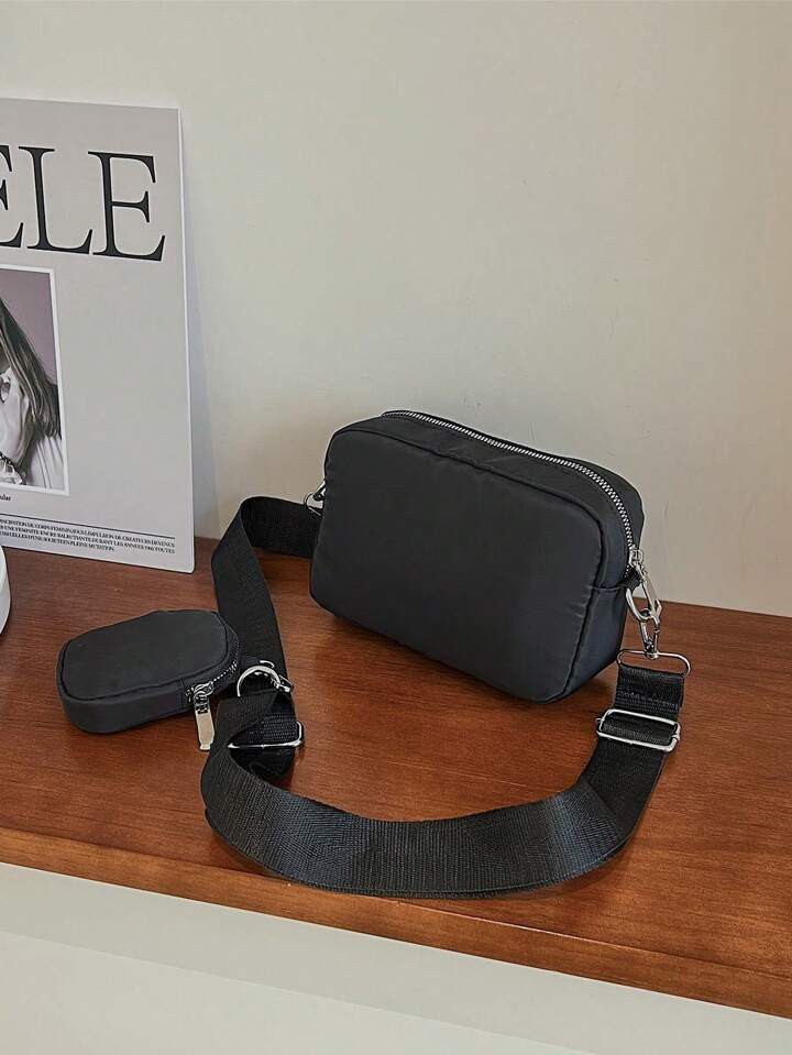 Mini Minimalist Crossbody Square Bag With Inner Pouch | SHEIN