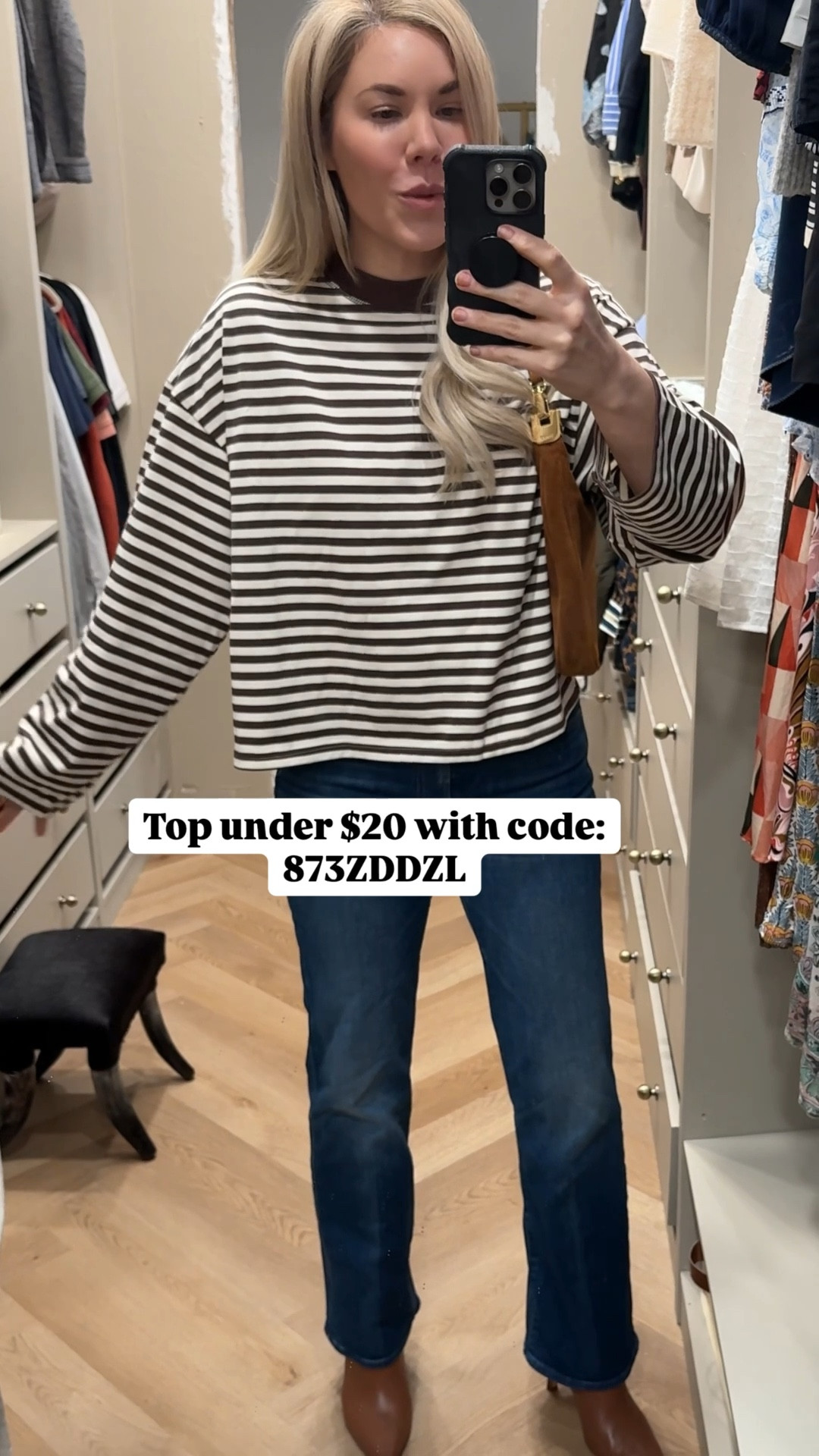 Stripe top
Mother jeans - fit TTS

#LTKdayinmylife #LTKgrwm #LTKootd