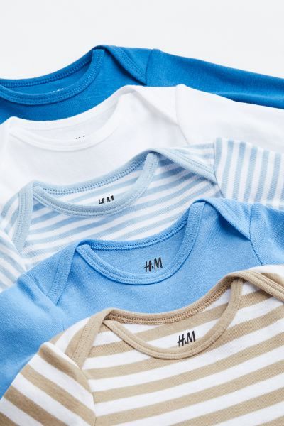 5-pack Long-sleeved Bodysuits | H&M (US + CA)