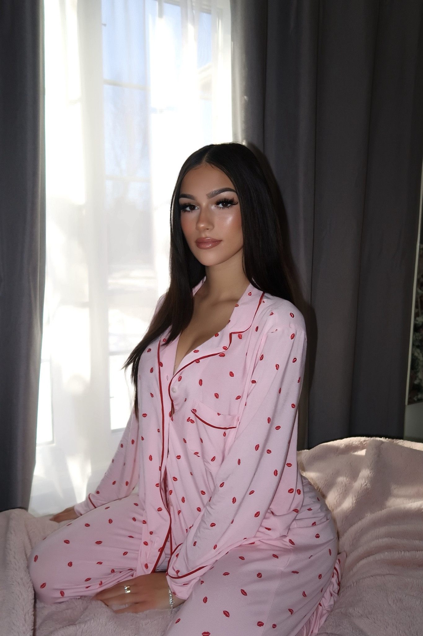 Outfit from my recent instagram pic! the most comfy and cozy pjs!!💗🎀🪽 all pjs are buy one get one 50% off!!🩷

#LTKSpringSale #LTKsalealert #LTKMostLoved