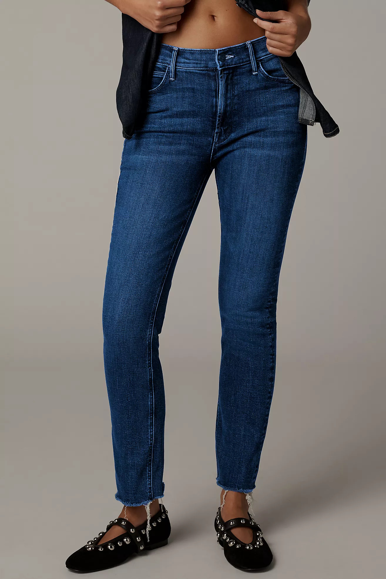 MOTHER The Dazzler Mid-Rise Ankle Straight-Leg Jeans | Anthropologie (US)