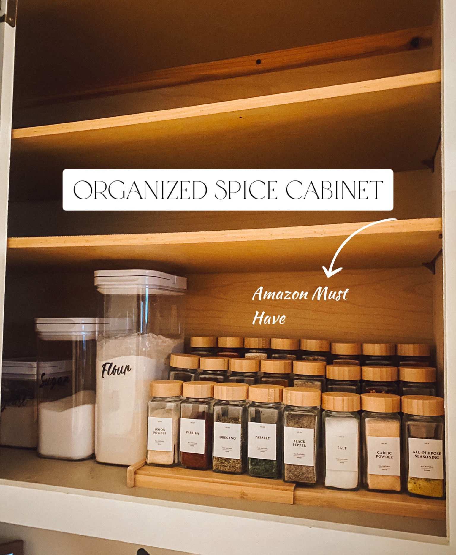 What is about organizing your kitchen pantry or cabinets that just gives you so. much. peace?  For me its the feeling of knowing exactly what you have in your kitchen. Also, anything I can do to decrease waste in our household is really important to me.  It also reduces stress and the time it takes you to look through your pantry while cooking/ baking helping you stay organized. These spice organizers and stand from Amazon gave my kitchen cabinet the best upgrade and organization! 🫶🏻 We live in a condominium and don’t have a separate pantry so this was a must for our household! Highly recommend to anyone looking to upgrade their kitchen pantry’s or cabinets especially if you’re living in a smaller space like I am 😊🧂  #kitchenorganizationideas #organizationideas #organizationtips #ltkhome #ltk

#LTKunder100 #LTKFind #LTKhome