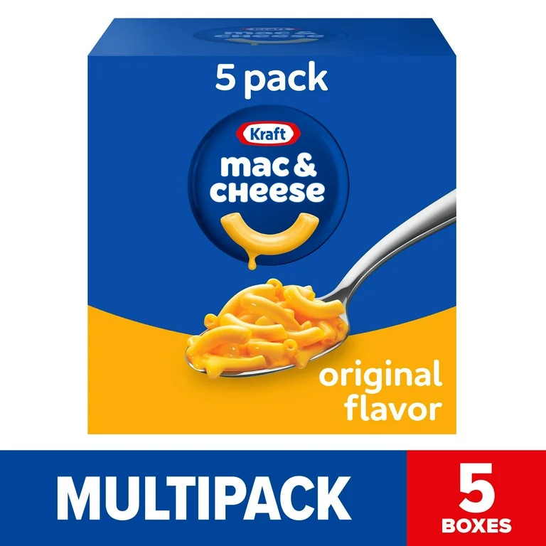 Kraft Original Mac N Cheese Dinner, 5 ct Pack, 7.25 oz Boxes, Shelf-Stable | Walmart (US)