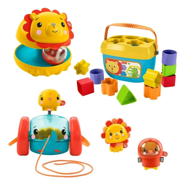 Fisher-Price Busy Buddies Gift Set with 5 Infant Activity Toys (Walmart Exclusive) - Walmart.com | Walmart (US)