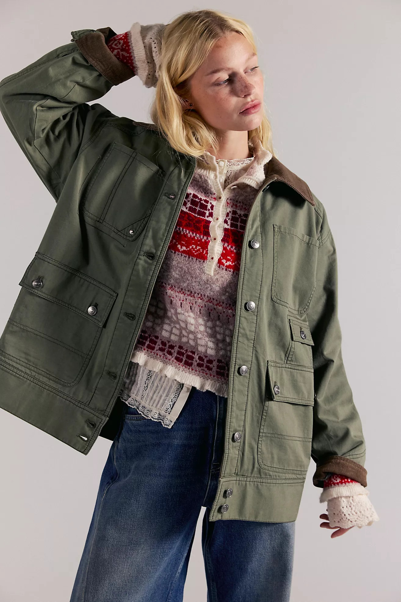 We The Free Sweet Talk Flannel-Lined Barn Coat | Free People (UK)