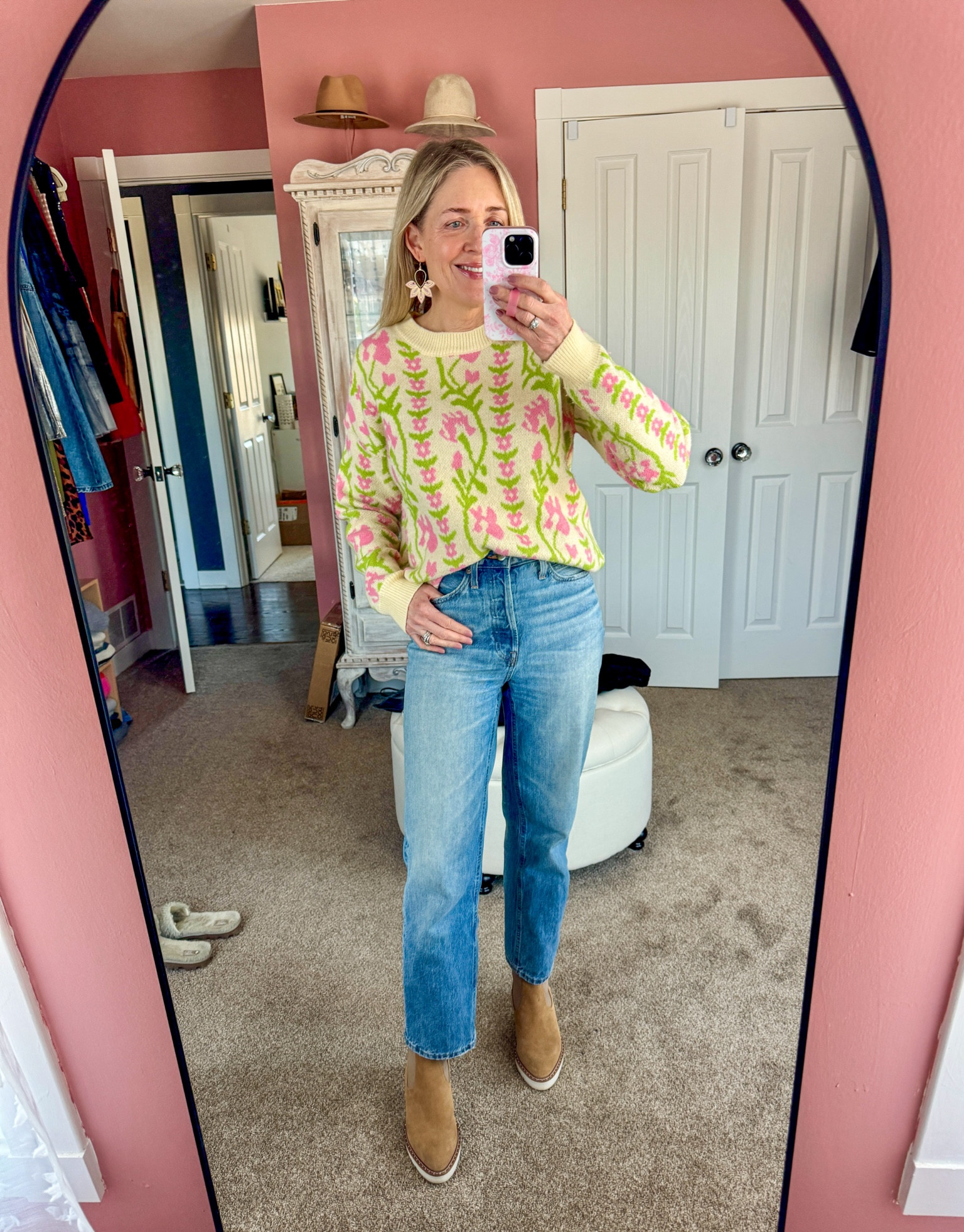 Winter outfit idea. Fair isle sweater and jeans.

#affordableoutfit #sweaters #jeans #chicwish #winteroutfits

#LTKSeasonal #LTKOver40 #LTKFindsUnder50