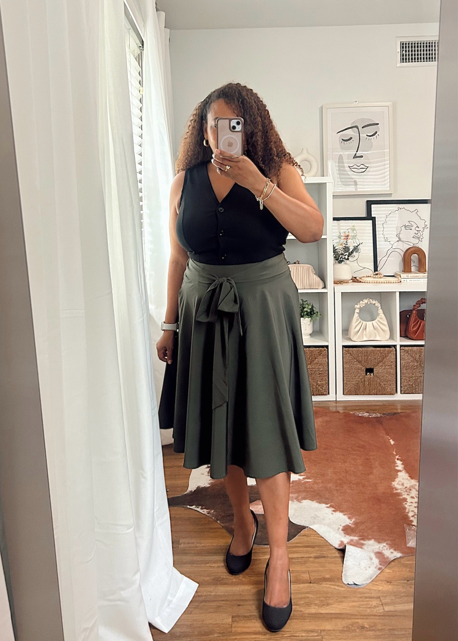 Adorable a line skirt outfit! Skirt size xl vest size large.

#LTKMidsize #LTKOver40 #LTKWorkwear