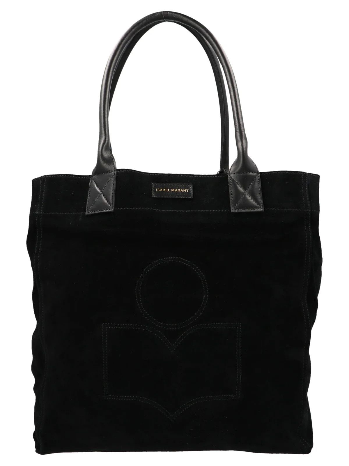 Isabel Marant Logo Patch Velvet Tote Bag | Cettire Global