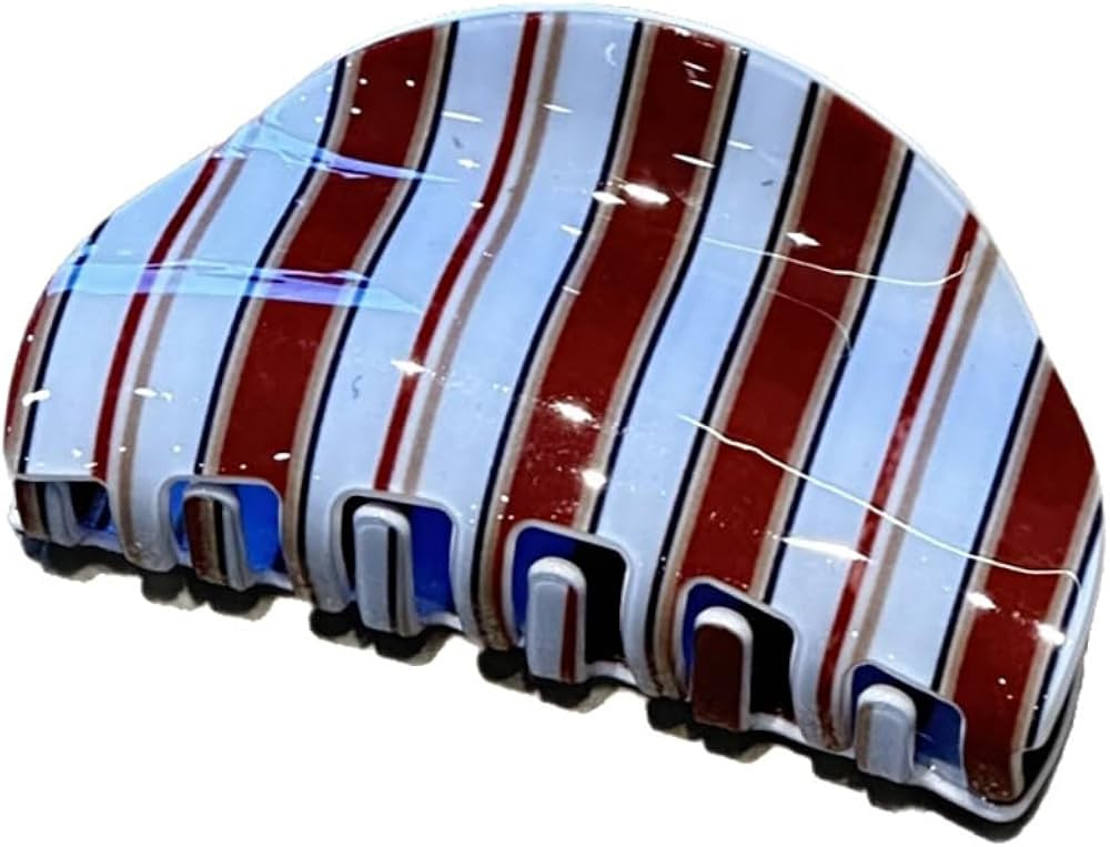 1PC Blue Caramel Striped Hair Clips Women Shaped Hair Clip Sports Hair Accessory Shark Clips Prem... | Amazon (US)