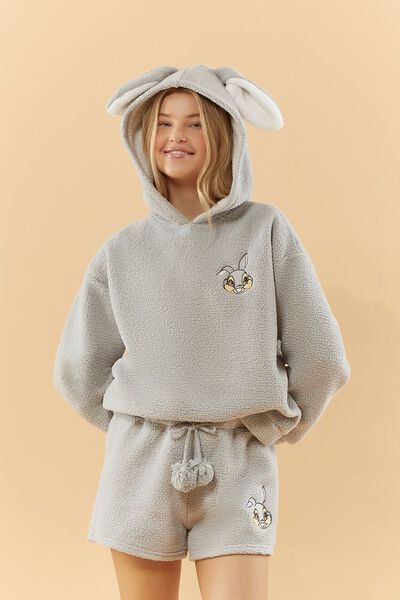 Disney Thumper Faux Shearling Hoodie | Forever 21 (US)