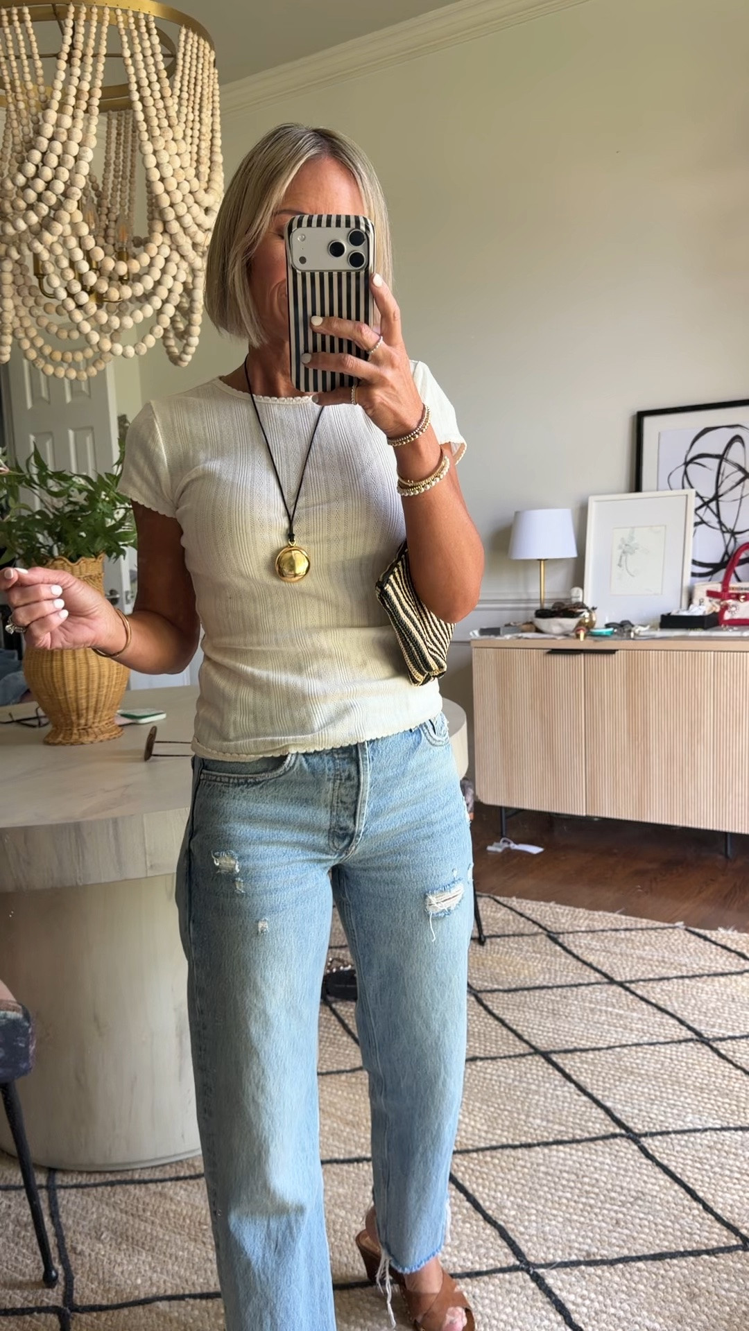 jeans on sale- in my smaller denim size 24
easy Spring Outfit idea

#LTKootd #LTKSaleAlert #LTKOver40