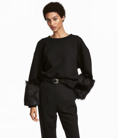 Sweatshirt with Faux Fur | H&M (US)