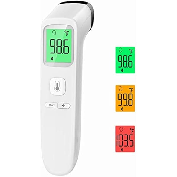 Forehead Thermometer, Baby and Adults Thermometer with Fever Alarm, LCD Display and Memory Function, Ideal for Whole Family | Amazon (US)