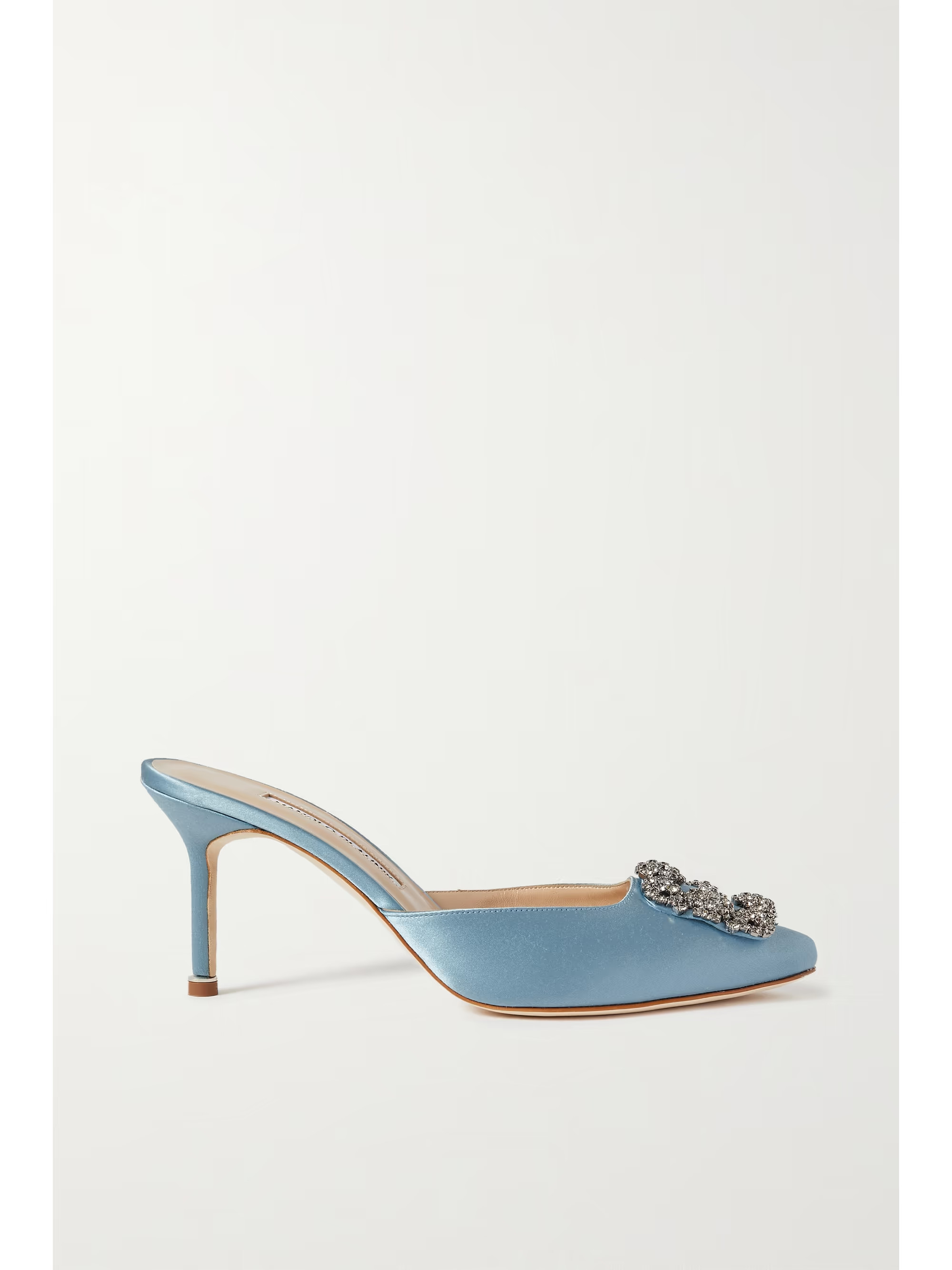 Hangisimu 70 embellished satin mules | NET-A-PORTER (US)