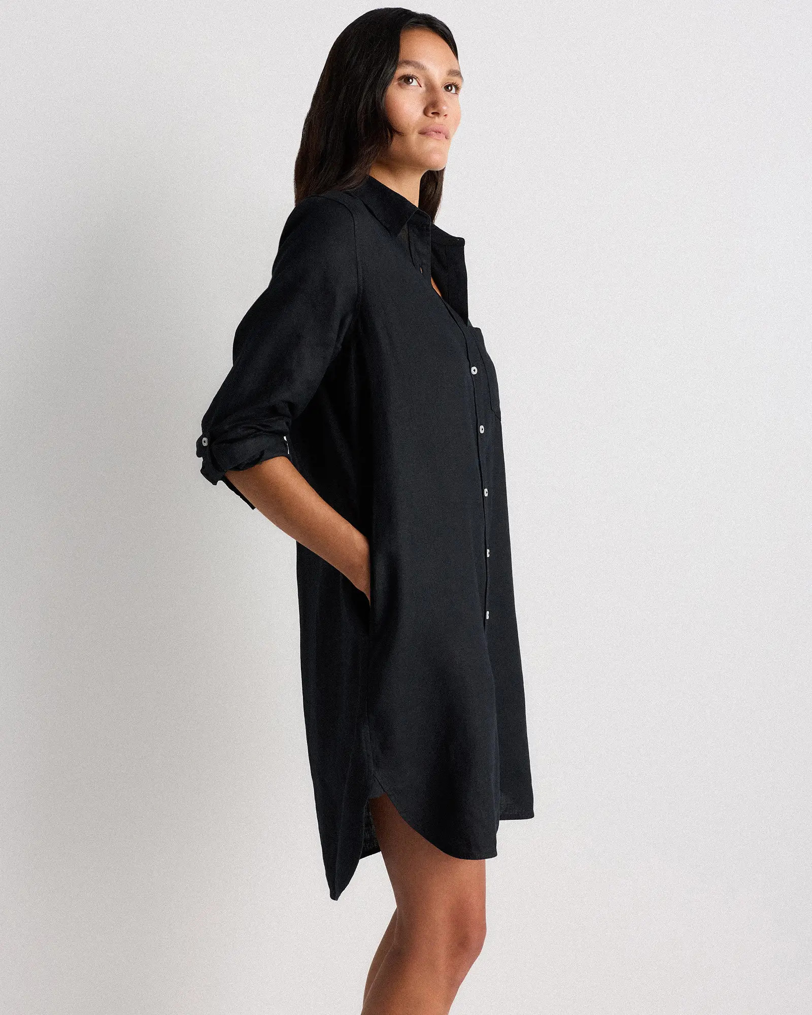 100% European Linen Shirt Dress | Quince