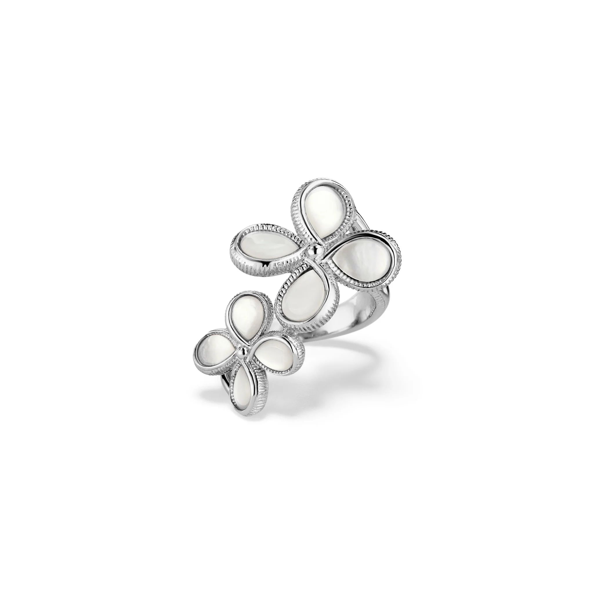 Jardin Double Flower Ring With Mother of Pearl | Judith Ripka 