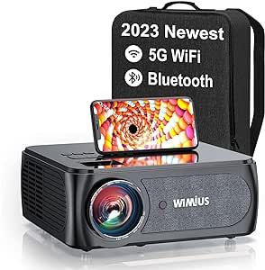 Projector, WiMiUS 2023 Newest 5G WiFi Bluetooth Projector, 480 ANSI Lumens Full HD 4K Projector S... | Amazon (US)