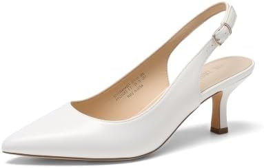 DREAM PAIRS Women's Kitten Slingback Heels Pumps | Amazon (US)