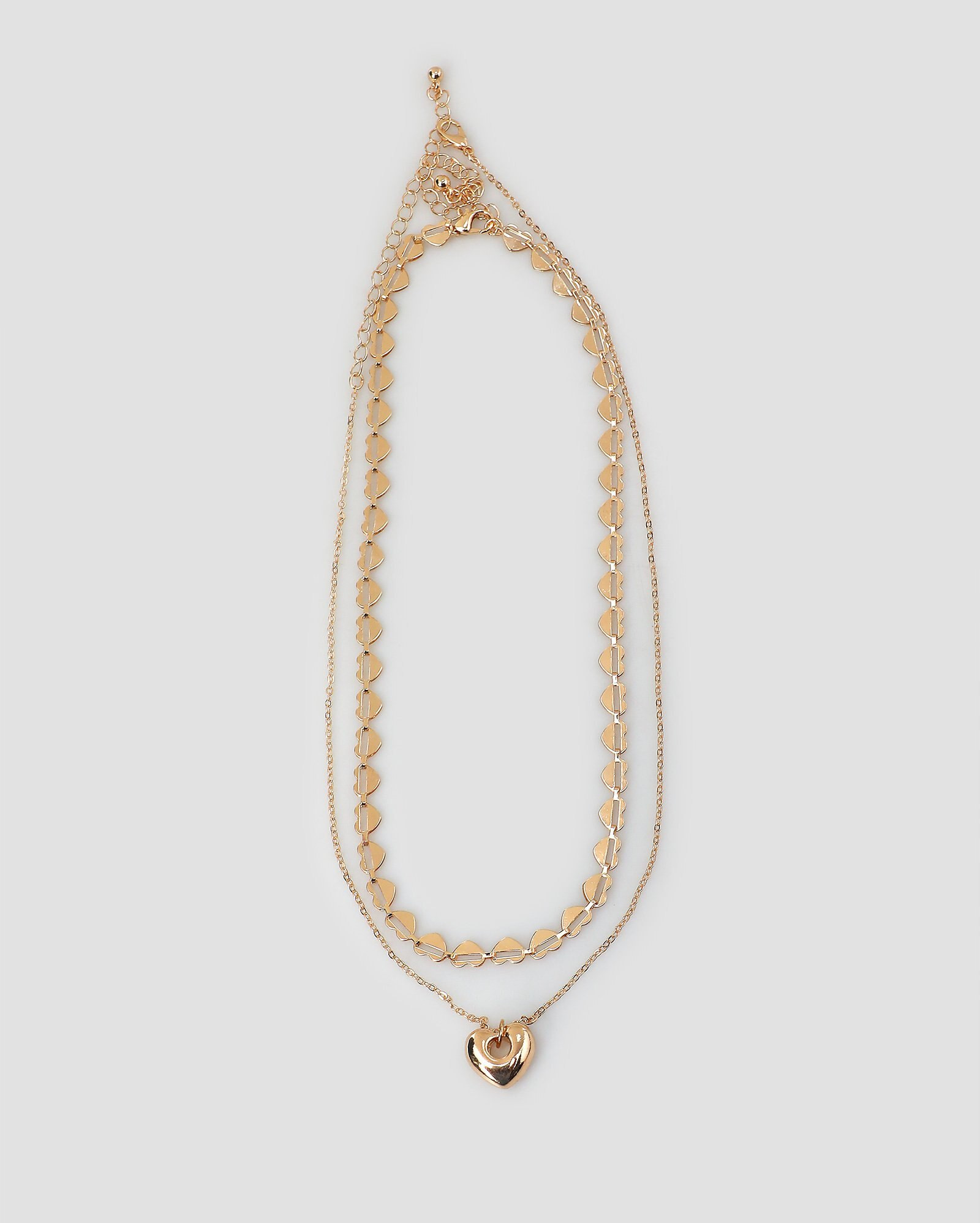 Kit colar feminino 2 peças coração dourado | Accessori by Riachuelo | Riachuelo (BR)