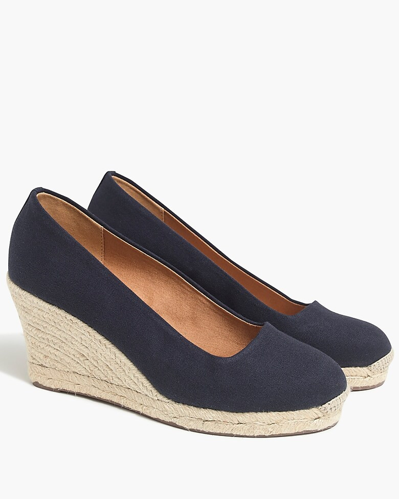 Canvas espadrille wedges | J.Crew Factory