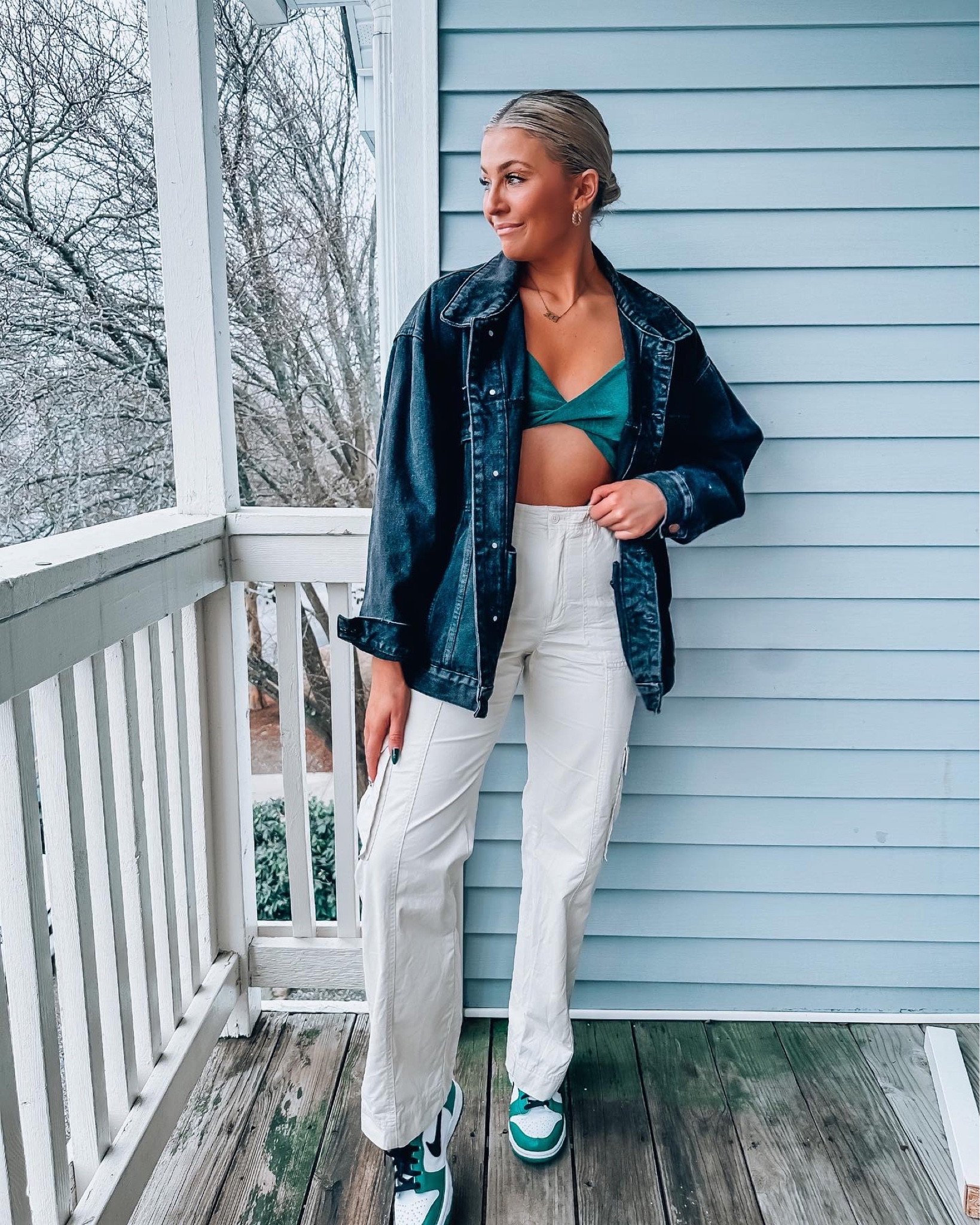 St Patrick’s day outfit🍀 
Pants size 28, sized up for a more oversized fit 
Top size small 
Jacket size large, size up for an oversized fit

#LTKshoecrush #LTKstyletip #LTKSeasonal