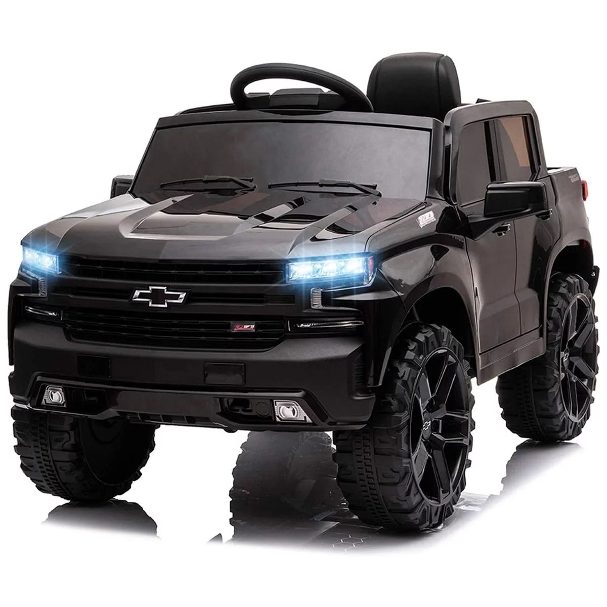 FUNTOK Licensed Chevrolet Silverado 12V Kids Electric Powered Ride on Toy Car with Remote Control... | Walmart (US)