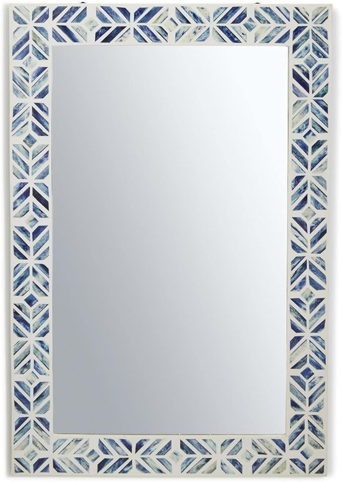 Two's Company Azure Hand Crafted Mosaic Wall Mirror, Resin, MDF, Glass, 36 inch-Height | Amazon (US)