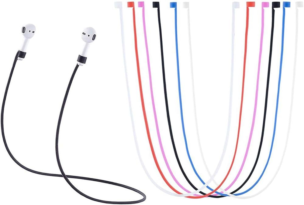 MOTANAR AirPods Straps, Soft Silicone Sport Earphones Anti-Lost Strap, Colorful Wire Cable Connector | Amazon (US)