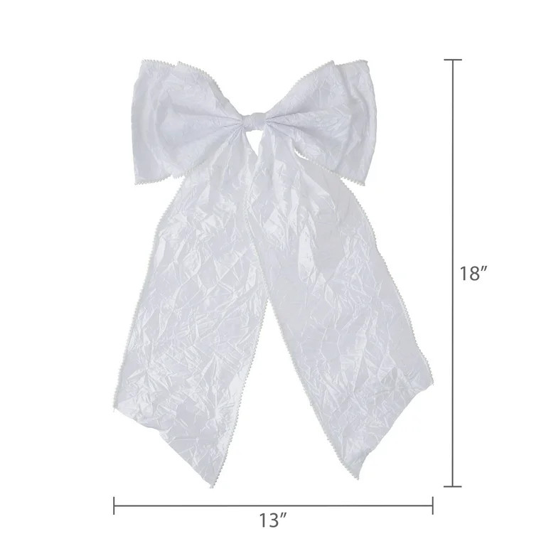 White Crepe Pearl Decorative Bow , 20", by My Texas House - Walmart.com | Walmart (US)