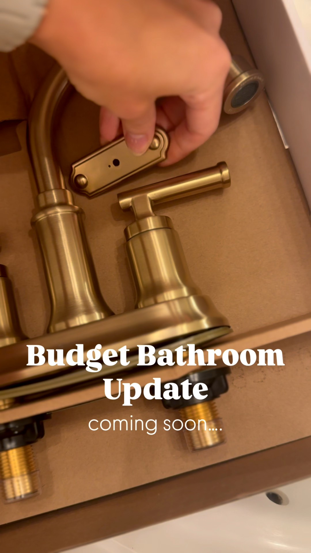 Mid way through the budget bathroom makeover! 

Amazon hardware - 6 pack for under $50
Home Depot faucet 2 pack for under $150

Budget bathroom 
Amazon find
Home Depot find
Faucet
Hardware
Backplate 

#LTKSaleAlert #LTKdayinmylife #LTKHome
