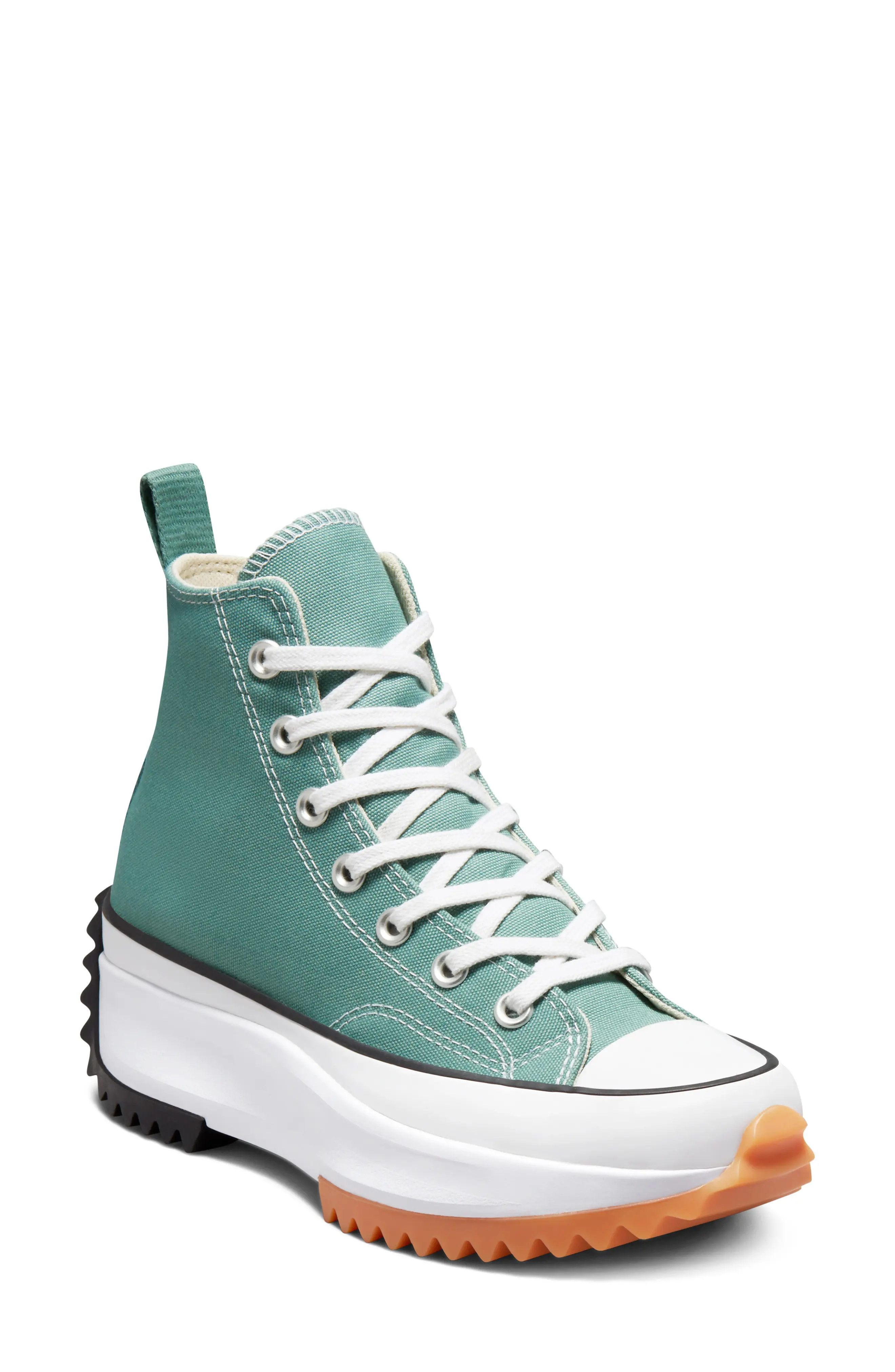 Converse Chuck Taylor(R) All Star(R) Run Star Hike High Top Platform Sneaker in Jade Unity/Black/Whi | Nordstrom