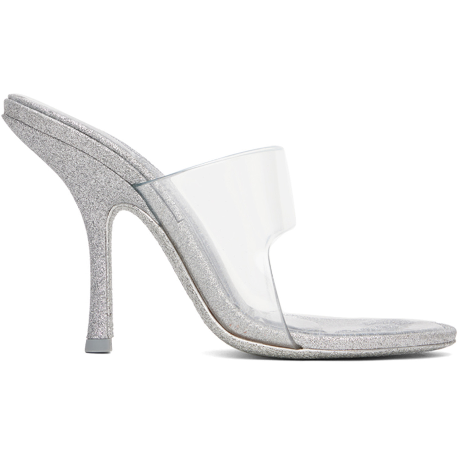 Alexander Wang Silver Nudie 105 Heeled Sandals | SSENSE