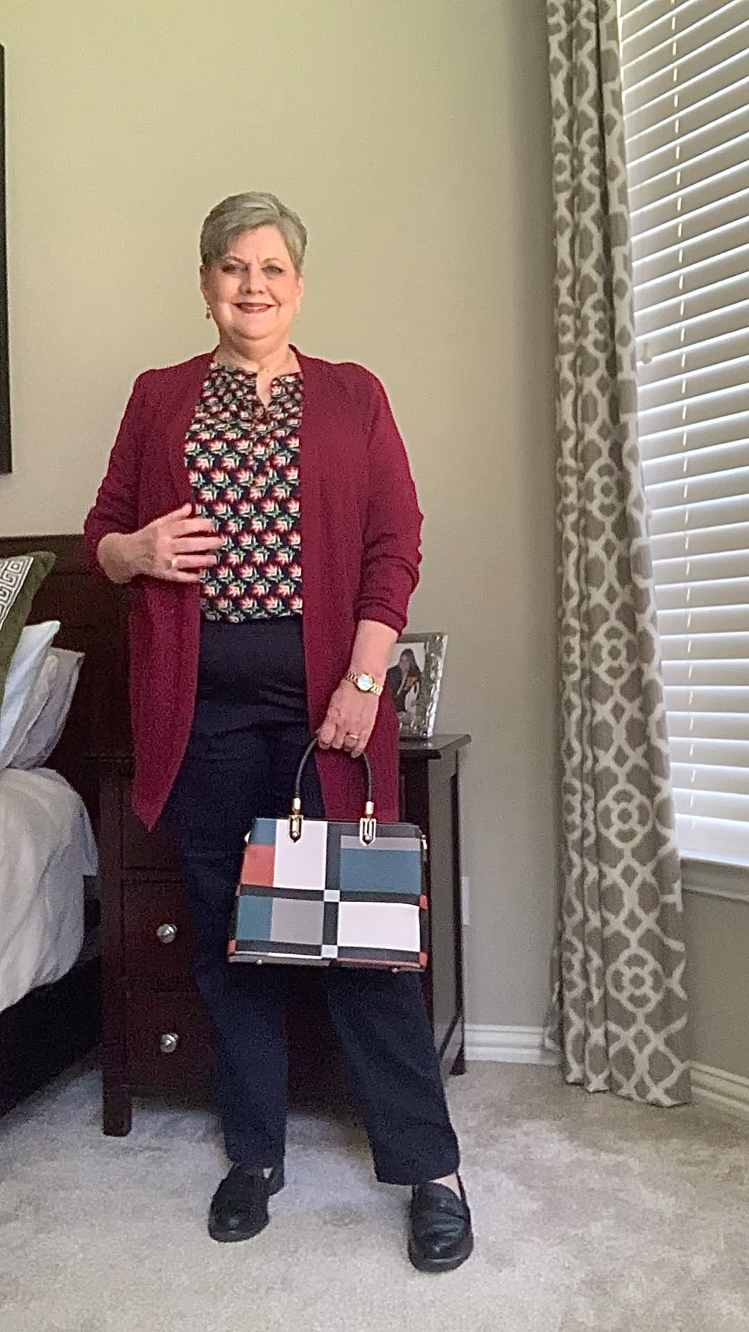 Smocked top with pull on pants from Kohls.

Added a long cardigan, black chunky loafers & a color block purse. 

Perfect for early fall!

#LTKSeasonal #LTKcurves