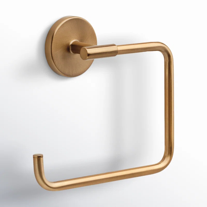 Champagne Bronze Trinsic Wall Mount Square Open Towel Ring Bath Hardware Accessory (Part number: ... | Wayfair North America