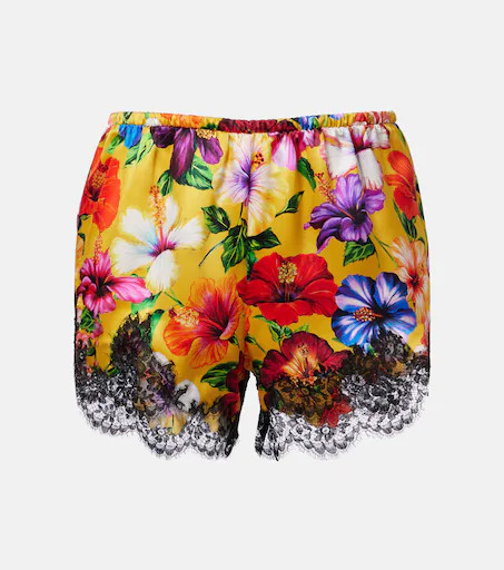 Floral silk-blend satin shorts | Mytheresa (US/CA)