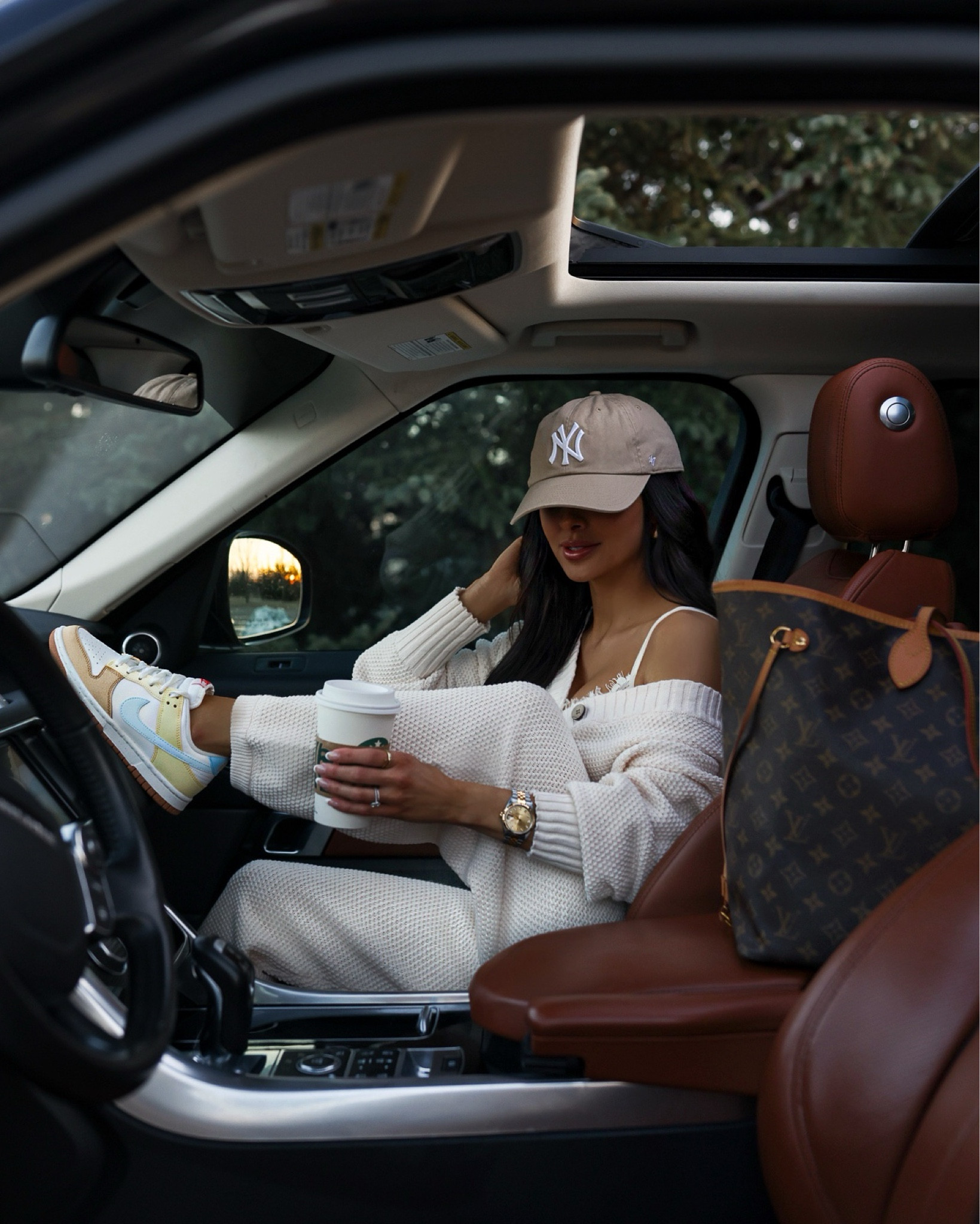 Casual weekend outfit ideas 
Free People white knit set wearing an XS
Nike dunk sneakers run TTS
Lace bralette


#LTKfindsunder50 #LTKfindsunder100 #LTKshoecrush