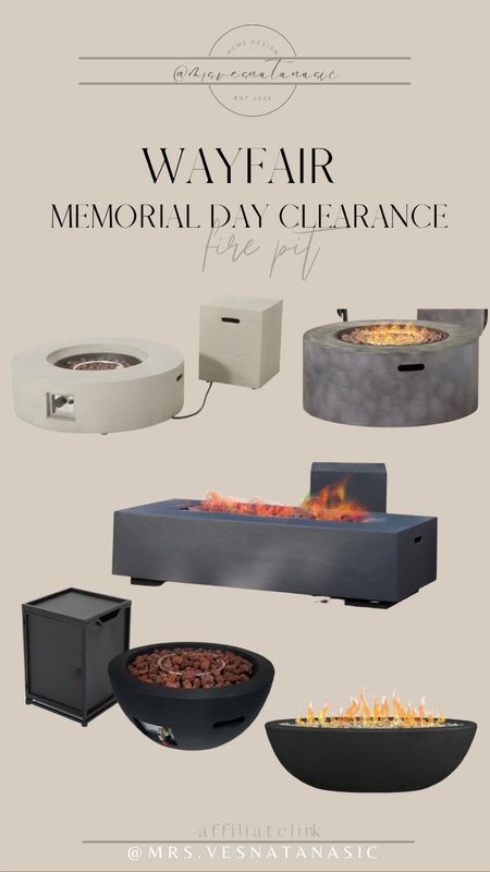 Fire pits on sale for Memorial Day! We have an outdoor fireplace and don’t have a spot for a fire pit but I have always loved them! They make them now even better than before!

Fire pit, Wayfair Memorial Day Clearance, Wayfair, fire pits, outdoor furniture, 

#LTKSeasonal #LTKhome #LTKsalealert