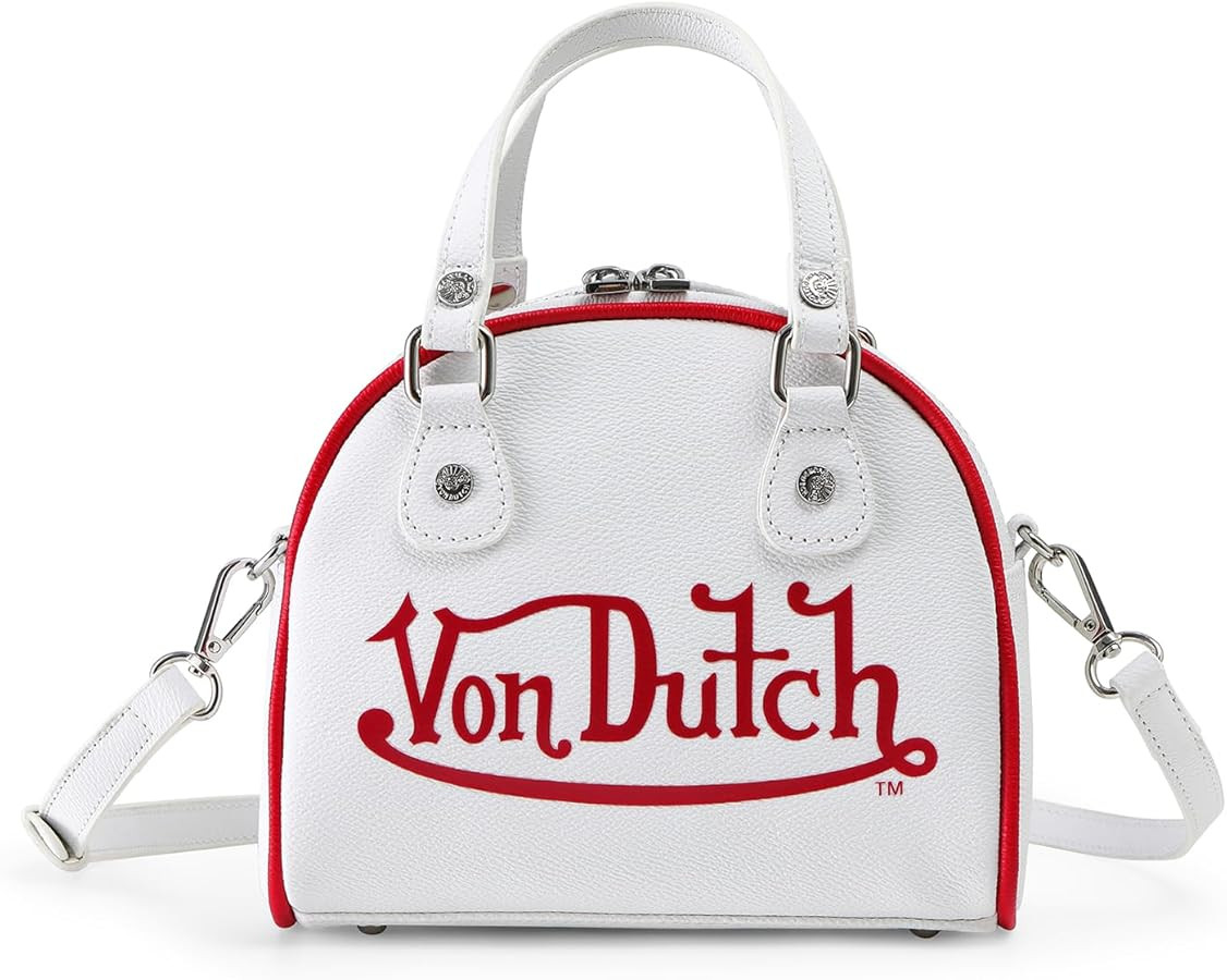 Von Dutch Womens Two Tone Bowling Bag Purse - Stylish Womens Handbag with Adjustable Strap, Spaci... | Amazon (US)