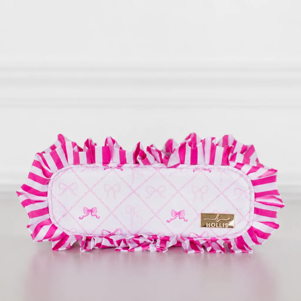 Polka Stripe Pencil Bag \u2013 Cute Nylon Organizer | HOLLIS | Hollis