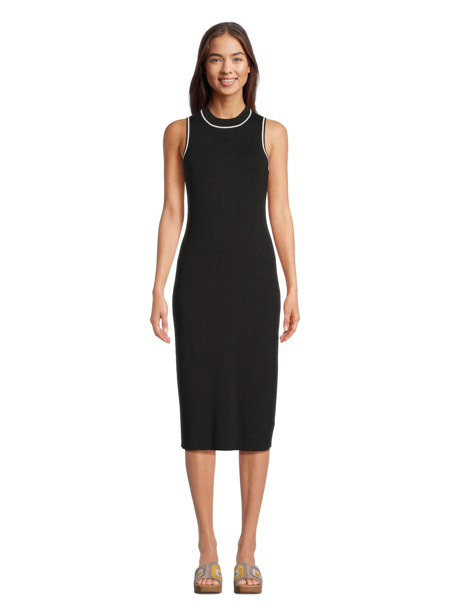 Free Assembly Women’s Sleeveless Sweater Knit Midi Dress, Sizes XS-XXL | Walmart (US)