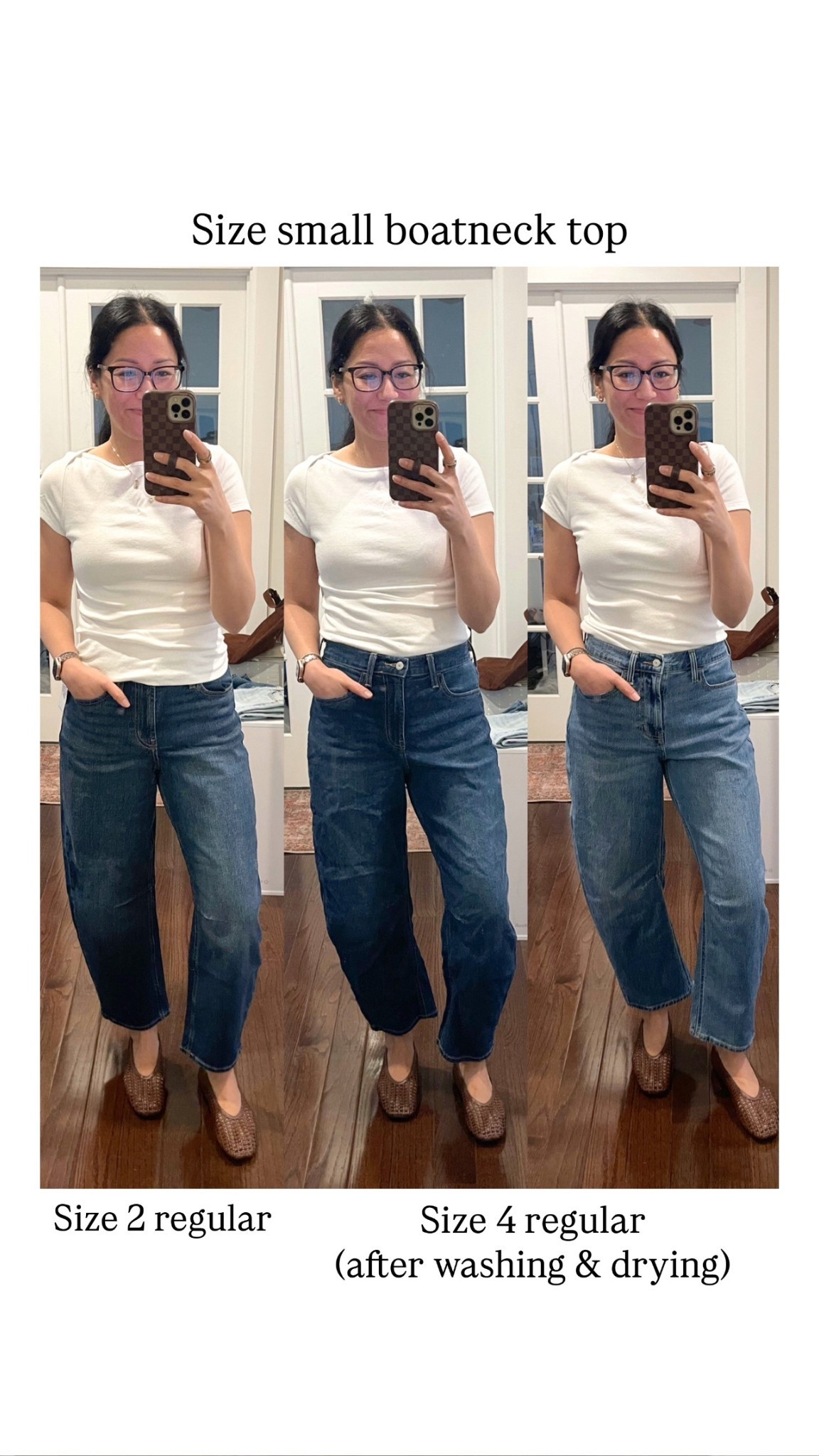 Size small boatneck tee
Sise 2 fit but I prefer size 4 for a more relaxed fit and to take into consideration shrinkage after washing and drying 

Sized down 1/2 in flats 

Old Navy WOW high waisted barrel jeans

#LTKSeasonal #LTKSaleAlert #LTKOver40