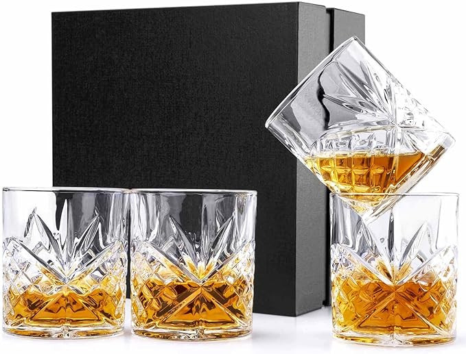 Father' Day Gift - DEPAD Whiskey Glasses Set of 4, Old Fashioned Crystal Glasses 11 OZ, A Perfect... | Amazon (US)