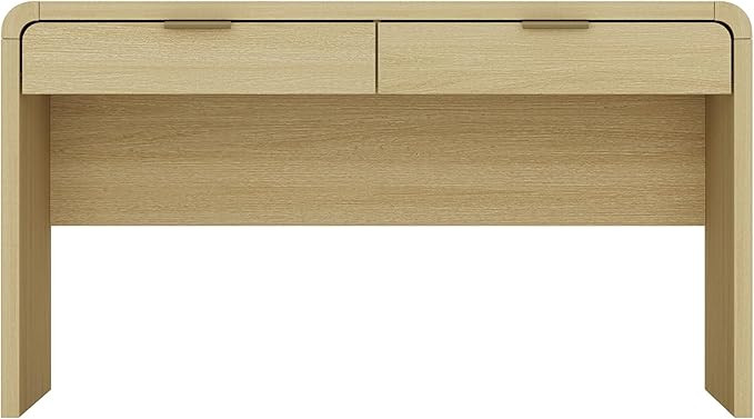 Manhattan Comfort Grace 54" Modern Home Office Desk with Drawers, Metal Handles, and Ample Worksp... | Amazon (US)
