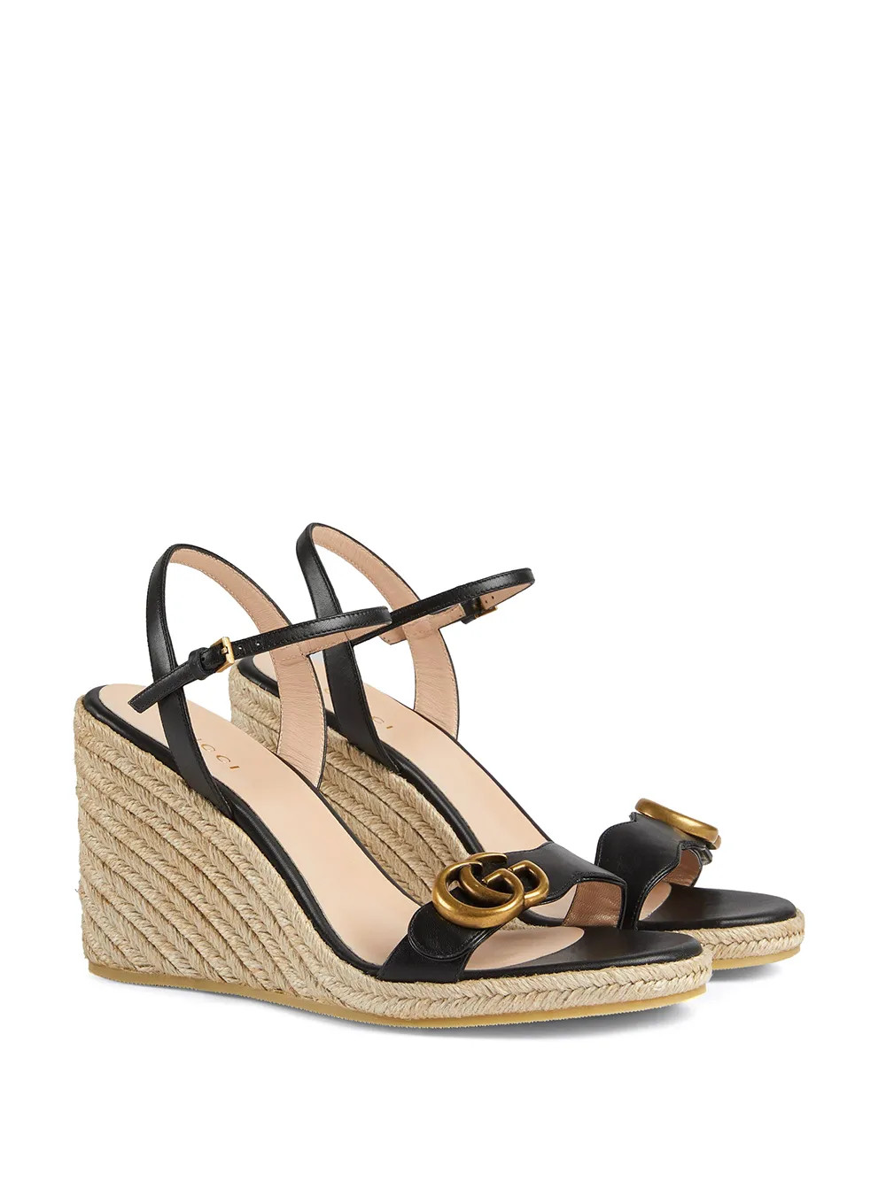 Gucci Aitana 85mm Espadrille Wedge Sandals - Farfetch | Farfetch Global