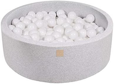 MEOWBABY Foam Ball Pit 35 x 11.5 in /200 Balls Included ∅ 2.75in Round Ball Pool for Baby Kids ... | Amazon (US)