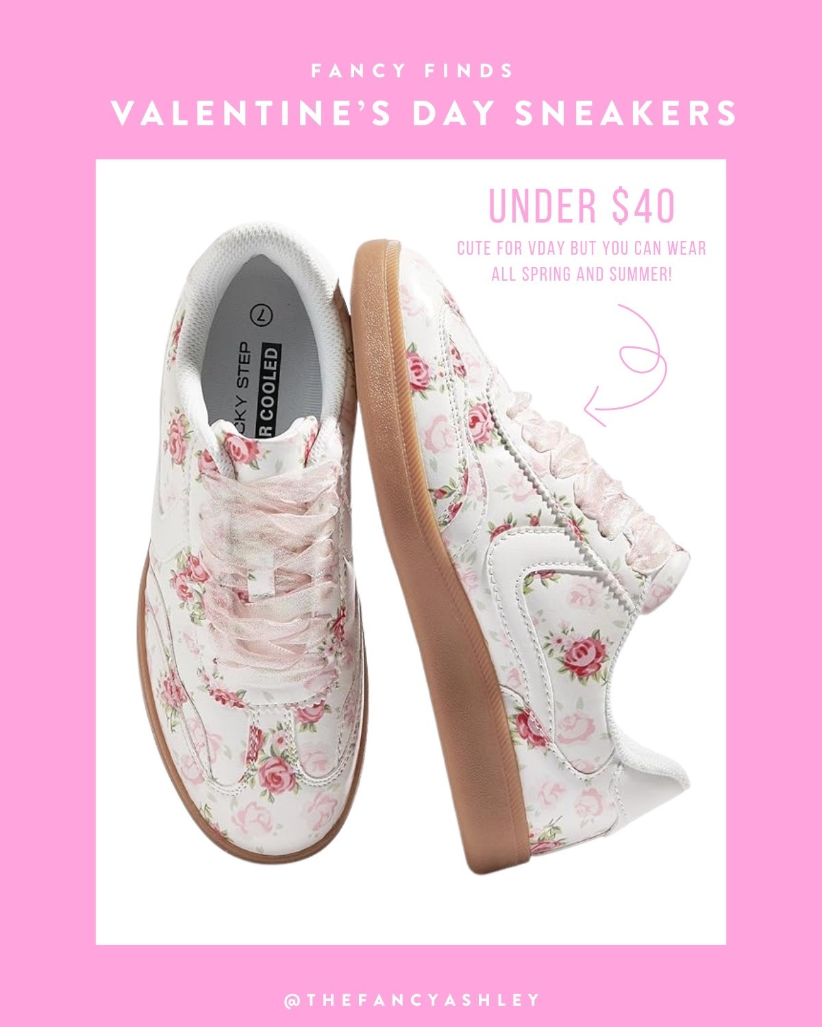 How cute are these sneakers?! Perfect red, pink and white combo for Valentine’s Day but the floral allows you to wear all spring and summer! 

#LTKActive #LTKFindsUnder50 #LTKSeasonal