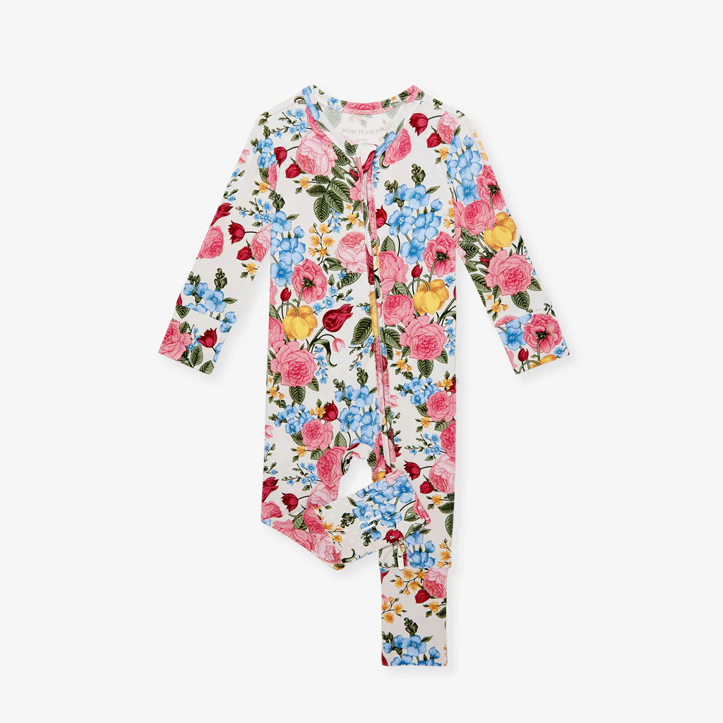 Floral White Baby Convertible Sleeper | Rubina | Posh Peanut
