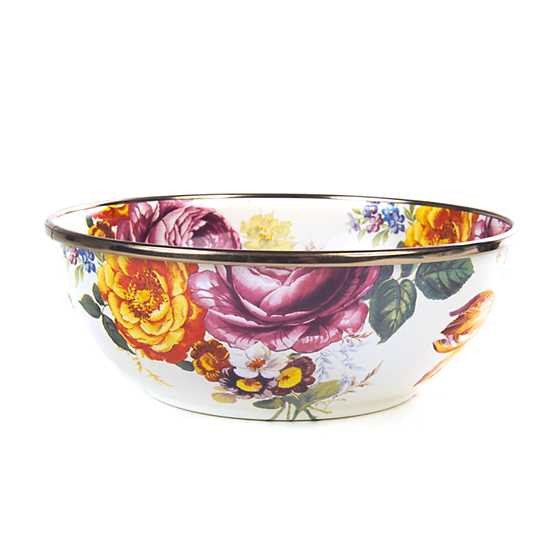 Flower Market Everyday Bowl - White | MacKenzie-Childs