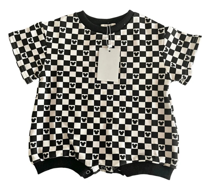 Checkered Mouse Romper Disneyland Outfit Checkered Mickey - Etsy | Etsy (US)